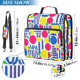 thumbnail image 2 of FORMRS Zipper Binder with Shoulder Strap 2-inch Ring 500 Sheet Capacity File Bag, Red Retro Shapes, 2 of 5