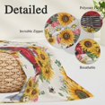 thumbnail image 6 of Spring Yellow Sunflowers King Size Pillow Cover, Pillowcase Protectors with Zipper, Breathable Decorative Throw Pillow Case Cover, Farmhouse Car Bees Country Pillow Shams for Couch Sofa 20x36Inch, 6 of 8