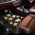 thumbnail image 6 of Yiaed Lilies Flowers Print Carpet Floor Mats for Cars, Auto Accessories Front & Rear Car Floor Mats Car Floor Foot Mat Sets of 4 Pieces, 6 of 7