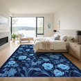 thumbnail image 3 of ODIKA 3'x5' Machine Washable Non-Slip Area Rug, Oriental Navy Blue High Traffic Rug, Blue, 1068788, 3 of 7