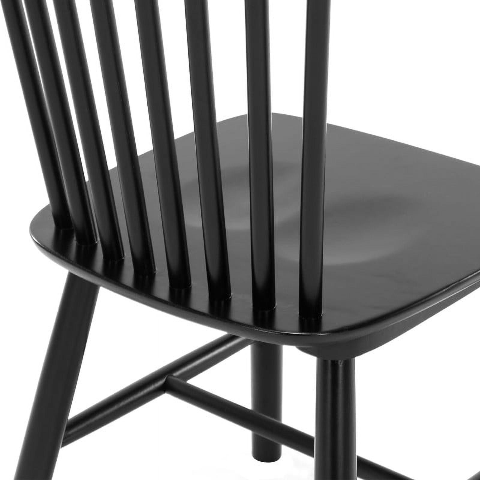 Dycanpo 18'' Tall Black Dining Chairs Set of 2 with Spindle Back,Natural for Kitchen and Living Room