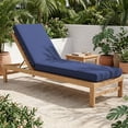 thumbnail image 6 of Clouddwell Navy Blue Outdoor Chaise Lounge Cushion, Waterproof High Rebound Foam Patio Recliner Pad, Detachable Zipper Cover Anti-Slip Tie Downs for Pool Garden Patio, 6 of 8