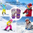 thumbnail image 4 of DHFJKG Kids Children Ski Gloves Winter Waterproof Insulated Warm Snow Gloves For Snowboarding Sledding Thermal Breathable Mitten, 4 of 5