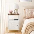 thumbnail image 4 of Farmhouse Nightstand Design with Charging Station, White Bedside Table with Usb&Type-C, 4 of 9