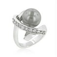 thumbnail image 1 of Bague Perle Simulée Nouée Ton Argent - Taille: 06, 1 of 1