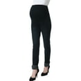 thumbnail image 2 of Maternity Women's Straight Leg Denim Jeans - Black/Blue 25, 2 of 4