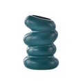 thumbnail image 3 of Vase Flower Pot Spiral Shape Flower Arrangement Container Decorative Dark Green, 3 of 8