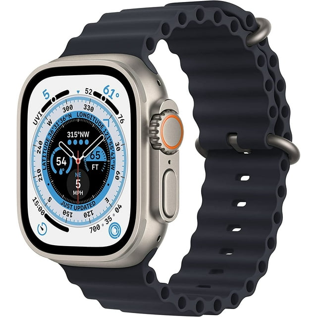 Apple Watch Ultra (GPS + Cellular, 49mm) - Caja de Titanio con Correa Ocean Band Medianache (Reacondicionado)