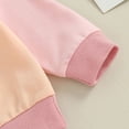 thumbnail image 6 of Kids Sweatsuit Color Block Long Sleeve Top Pants Casual Daily Wear Play Outfit for Toddler Boys Girls Red 6 Months-12 Months, 6 of 6