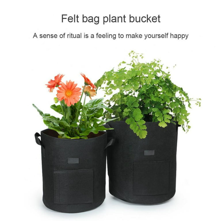 3 Size Felt Plant Grow Bags Nonwoven Fabric Garden Potato Pot