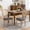 Gray, variant on Newest Gray Linen Dining Chairs, French Country Rattan Back Chairs with Solid Wood Frame for Farmhouse