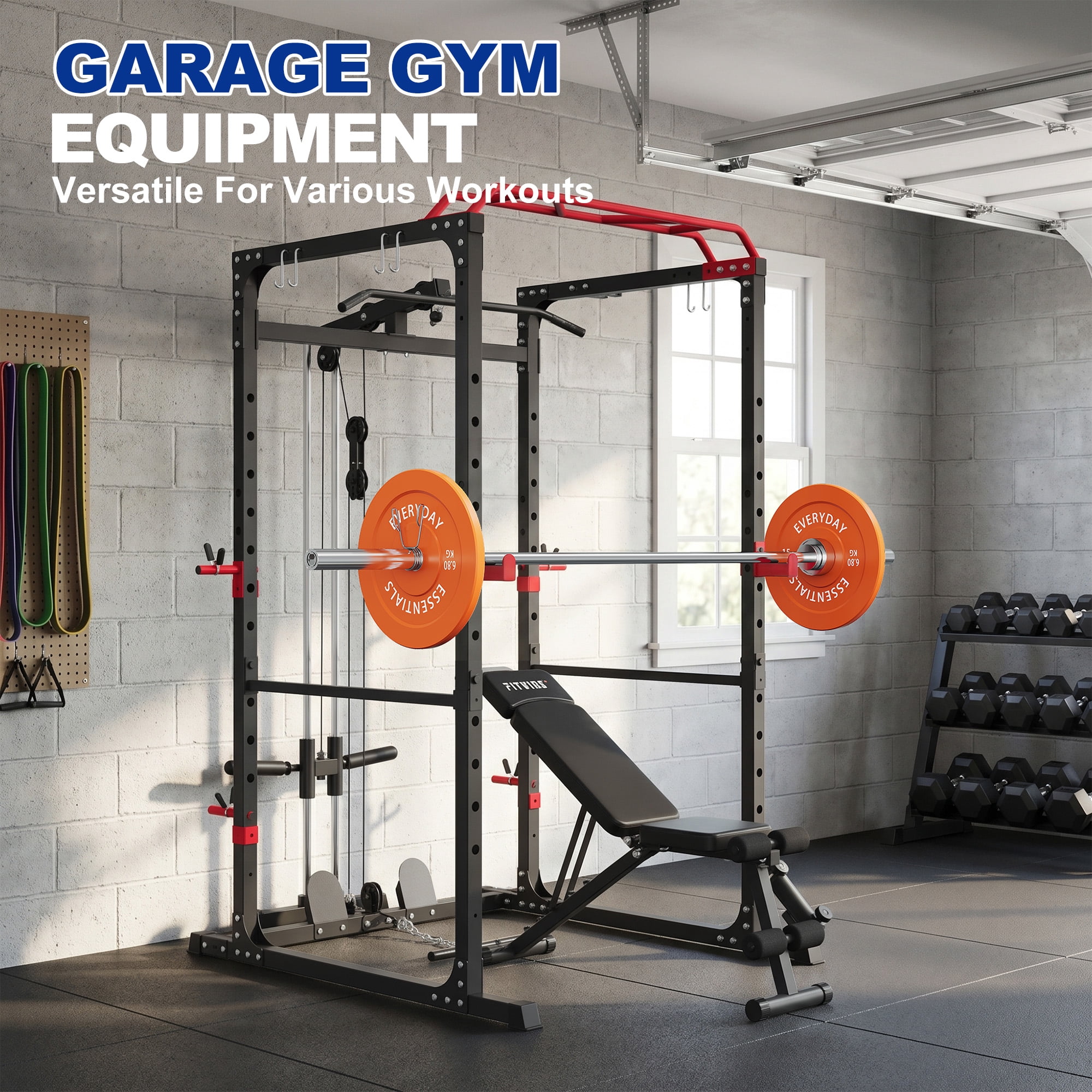 Sustainova 15 LB Olympic Bumper Plate Pair, Durable Rubber Weight Plates with 2-Inch Steel Insert, Low-Rebound Design for Home Gym and Strength Training