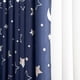 thumbnail image 3 of 2pc Curtain with Hot Silver Star and Moon Full Blackout Bedroom Living Room Heat Insulation Light Blocking Curtain Fabric, 3 of 5