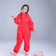 thumbnail image 5 of Fengactive Boys Girls Teens Pants Thickened Waterproof Raincoat with Reflective Strips Full Body Coverall Jumpsuit for Kids 3-14T Pants for Kids, 5 of 8