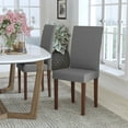 thumbnail image 5 of Flash Furniture Greenwich Parsons Dining Chair, Light Gray Fabric, 5 of 6
