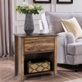 thumbnail image 3 of Costway Nightstand Sofa Bed Side Coffee Table Storage Drawer Shelf Bedroom Antiqued, 3 of 10