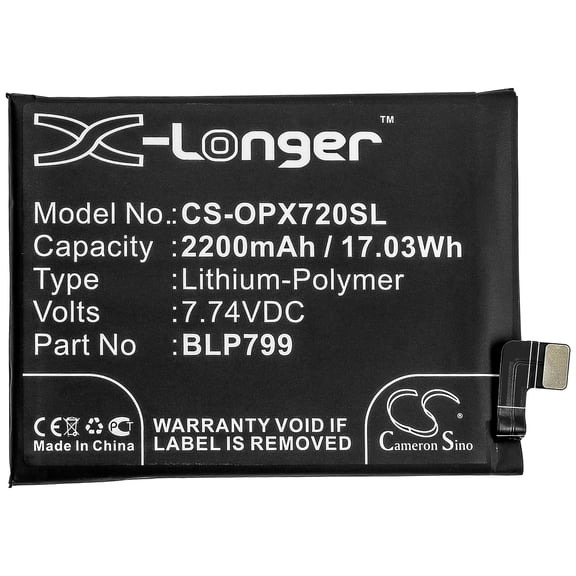 2200mAh BLP799 Battery for OPPO R2121 RMX2121 V1938C X30 Pro 5G V1938T V1938CT V1938 Realme X7 Pro 5G V1938A X30 5G