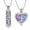 S/Rainbow, variant on 2PCS Set Tree of Life Cylinder & Heart Urn Locket Urn Pendant Cremation Jewelry for Ashes Keepsake Memory Necklace Human Pet Friend Memorial Jewelry - Always in My Heart