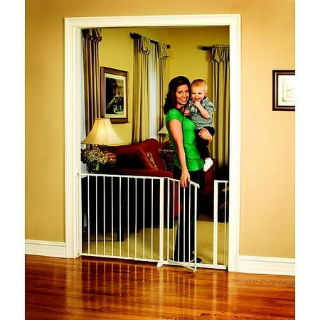 Regalo Maxi 59-Inch Super Wide Walk Thru Baby Safety Gate, White