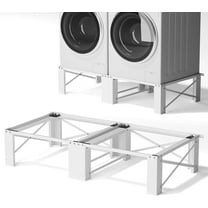 LUCKUP 2 Pack 29" Laundry Pedestal Heavy Duty Washer and Dryer Pedestal Stand Raiser Anti-Vibration, Anti-Slip, Ergonomic Height with Extra Storage Compatible with Most Washers and Dryers, White