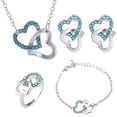 thumbnail image 2 of Xihbxyly Conjunto de Collar y Pendientes con Cadena de Corazón de Cristal, Regalo para Mujer, 2 of 2