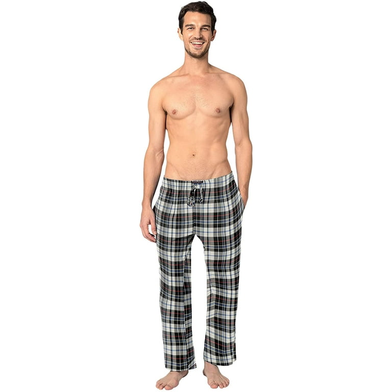 Andrew Scott Men s 100 Cotton Flannel Plaid Lounge Pajama Sleep Pants 2 Pack Walmart