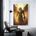 thumbnail image 3 of Christian Wall Art Archangel Michael Canvas Painting Print Bible Story Picture Poster Posters Art Print Wall Photo Paint Poster Hanging Picture Family Bedroom Decor Gift 24x36inch(60x90cm), 3 of 6