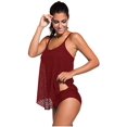 thumbnail image 4 of Women's 2 Pieces Lace Tankini Swimsuit Set Plus Size, 4 of 6