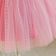 thumbnail image 6 of AJTQTH Princess Dress for Toddler Girls Mesh Polka Dots Flutter Sleeve Square Neck Gowns Ruffled Layered Bowties Frocks Solid Color Puffy Midi Dress for Party Weddings Pink 1-2 Years, 6 of 9