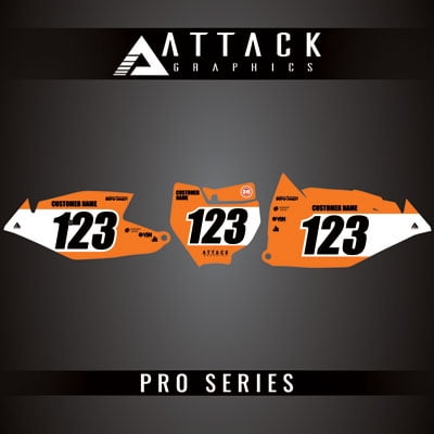 Attack Graphics Pro Series Number Plate Backgrounds for KTM 85 SX 17/14 2019