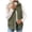 Army Green #40, variant on Womens Puffer Vest Trendy Lightweight Quilted Jackets Zip Up Stand Collar Button Padded Coat Fall Spring Winter Casual Work Outerwear, XL