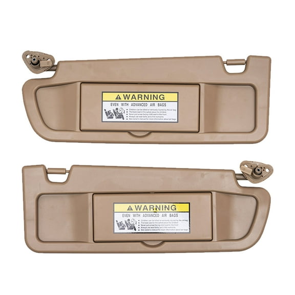 Left Driver & Right Passenger Side Car Sun Visor For Honda Civic 2006-2011, Sun Visor Replacement With Makeup Mirror, Replaces 83280-SNA-A01ZA-a pair-beige