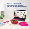 thumbnail image 3 of EasyLunchboxes - Salad To-Go Containers - Reusable Bowl with Built-In, Leak-Proof Dressing Cup for Salad, Pasta, Cereal, Rice & More - Great for Work, Travel, & Meal Prep, Set of 4 (Jewel Brights), 3 of 3