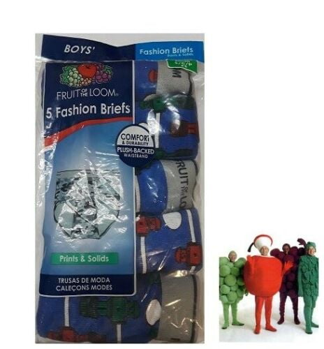 Fruit of the Loom Little Boys & Big Boys Truck Fashion Briefs, 5 Pack, Size S, Assorted Colors