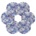 thumbnail image 7 of 6 Pcs Drink Coasters with Holder 3.94in Woven Coasters for Drinks Blue Squares and Shapes Coaster Set for Protection Table, 7 of 7