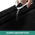 thumbnail image 3 of Juego de alfombras de baño HOMEIDEAS de 3 piezas, supersuaves y absorbentes, color negro, 3 of 8