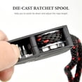 thumbnail image 3 of 2pcs Kayak Tie Down Straps Ratchet Pulley Ropes Adjustable Ropes Hanger Working Load Up to, 3 of 8