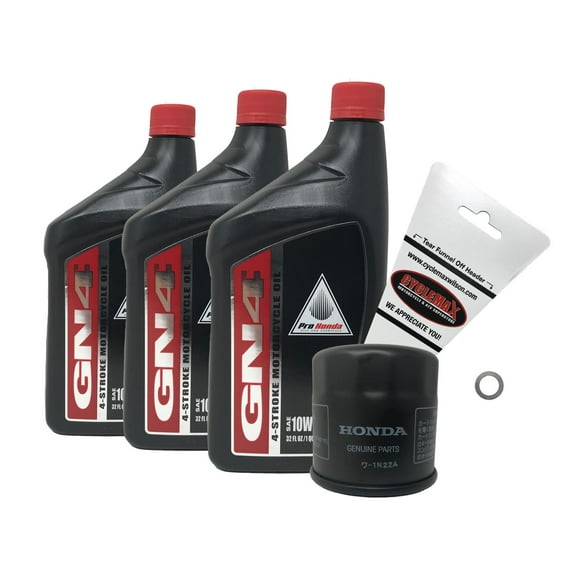 Cyclemax Oil Change Kit for 1999-2007 Honda VT 600 VT600 Shadow VLX with 10W-40 Oil