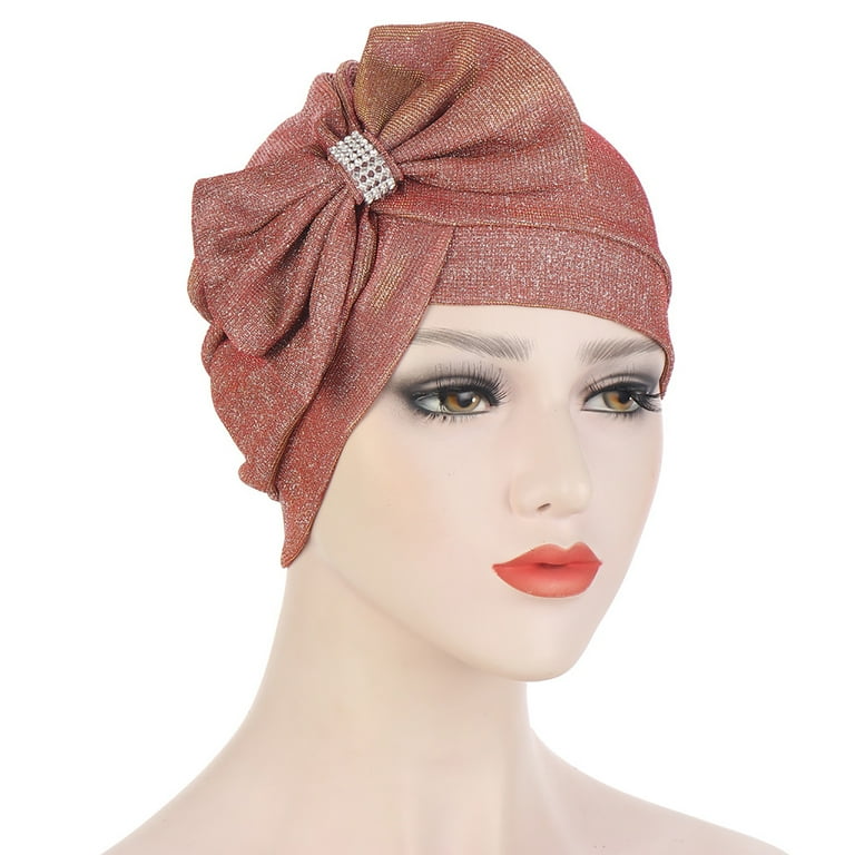 Dress Choice Women Hair Wrap Solid Color Big Bows Stretch Head
