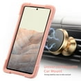 thumbnail image 4 of Nalacover Heavy Duty Case for Google Pixel 6 Pro, Armor Military Grade Ring Holder Kickstand Rugged PC Soft TPU Shockproof Cover Magnetic Car Mount Triple Layers Colors Design Case,Rosegold, 4 of 5