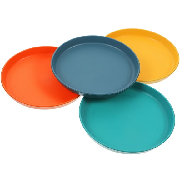 Round Flat Bottom Cat Bowl Food Plate 4 Pcs Fatigue-relieving for Cats Snacks Pets Treats Bowls