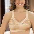 thumbnail image 5 of Collections Etc Women's Underwire-Free Comfortable Cotton Bra White 44C, 5 of 9