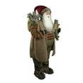 thumbnail image 2 of 36" Brown Standing Santa Claus Christmas Figurine, 2 of 4