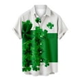thumbnail image 2 of Alkepwun St Patricks Day Shirt Men Plus Size Irish Clover Printed Hawaiian Shirts for Men Casual Button Down Short Sleeve Shirt on Clearance, 2 of 5