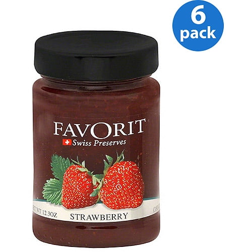 Favorit Strawberry Swiss Preserves, 12.3 oz, (Pack of 6) by Generic