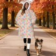 thumbnail image 2 of Wearable Lamb Fleece Blanket Hoodie,Pioneer Flower Floral Print Pattern Oversized Sherpa Blanket Hoodie with Super Pockets,Super Warm Fuzzy Pullover for Women & Men, 2 of 6