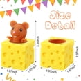 thumbnail image 2 of juguetes antiestrés con forma de queso, forma de ratón, para aliviar la ansiedad, para escritorio, sensoriales, para cumpleaños, regalos y alivio del estrés., 2 of 5