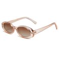 thumbnail image 1 of Gafas de sol VANLINKER 90s polarizadas retro ovaladas para mujer, color marrón, 1 of 4