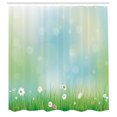 thumbnail image 3 of Ambesonne Floral Shower Curtain, Spring Nature Field, 69"Wx84"L, Green Blue, 3 of 5