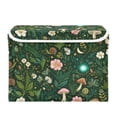 thumbnail image 7 of Yayeee Collapsible Cube Storage Bin with Lid Fabric Closet Decorative Basket with Handles, Green Forest Pattern, 7 of 7